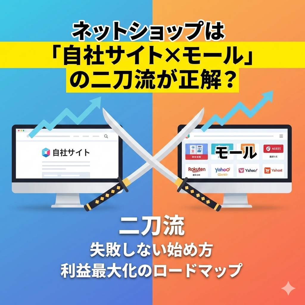 ネットショップは「自社サイト×モール」の二刀流が正解？失敗しない始め方と利益最大化のロードマップ